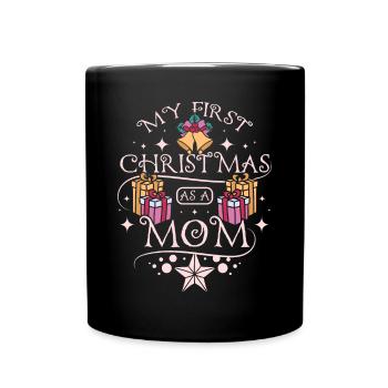 Premier Noël en tant que maman - Mug uni - noir - Devant