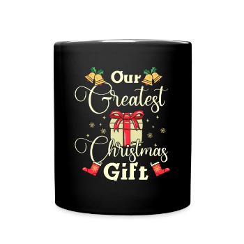 pregnancy our greatest christmas gift - Full Colour Mug - black - Front