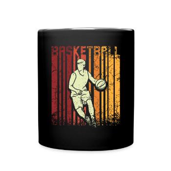 Retro Vintage Basketball Player - Tasse einfarbig - Schwarz - Vorne