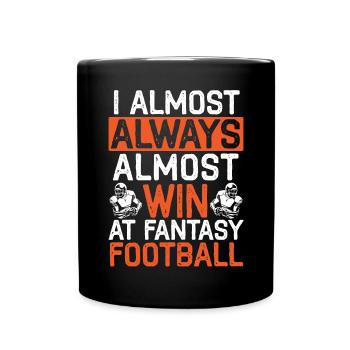Je gagne presque chez Fantasy Football Sport Lover - Mug uni - noir - Devant