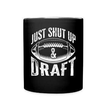 Tais-toi et drafte Fantasy Football Sport - Mug uni - noir - Devant