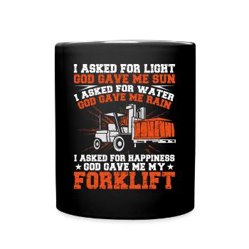 Certified Forklift Truck Operator - Tasse einfarbig - Schwarz - Vorne