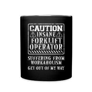 Opérateur de chariot élévateur certifié - Mug uni - noir - Devant