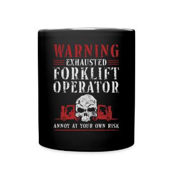 Certified Forklift Truck Operator - Tasse einfarbig - Schwarz - Vorne