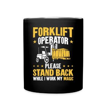 Certified Forklift Truck Operator - Full Colour Mug - black - Front
