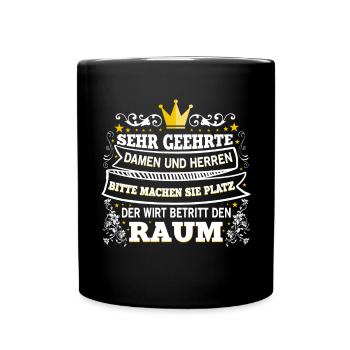 Kneipen-Besitzer Barkeeper Wirt - Tasse einfarbig - Schwarz - Vorne