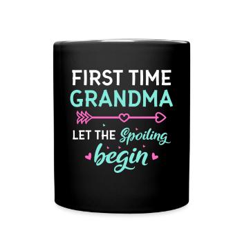 Pour la première fois, grand-mère a laissé le butin nouvelle grand-mère - Mug uni - noir - Devant