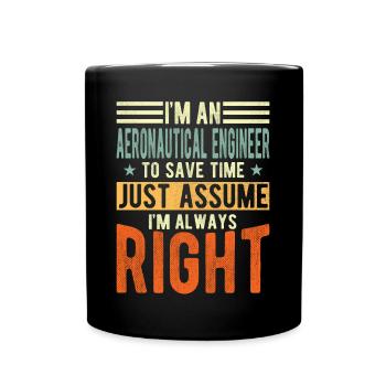 Ingénieur aéronautique - Mug uni - noir - Devant