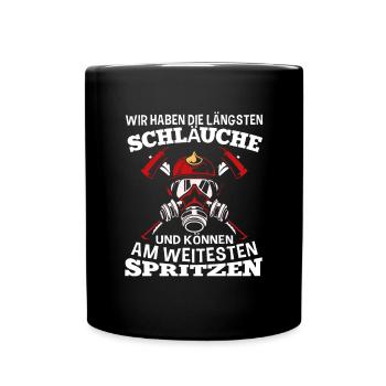 Wir Haben Die Längsten Schläuche Versauter - Tasse einfarbig - Schwarz - Vorne