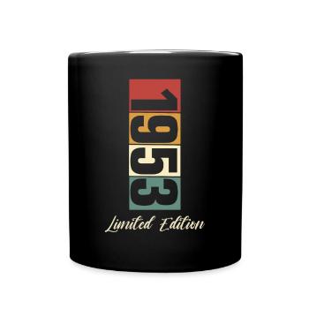 70th birthday 1953 Born 70 years vintage - Full Colour Mug - black - Front