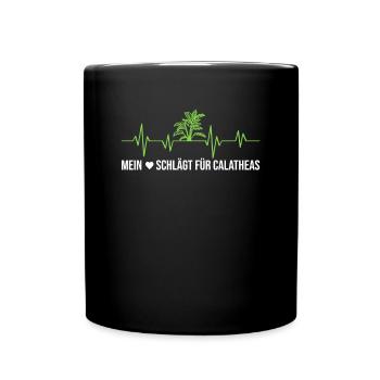 My heart beats for Calathea's heartbeat plant - Full Colour Mug - black - Front
