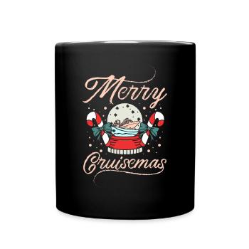 Christmas Holiday Xmas Cruise Ship - Full Colour Mug - black - Front