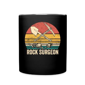 Chirurgien des roches, géologue, chasseur de roches, chasseur de roches - Mug uni - noir - Devant