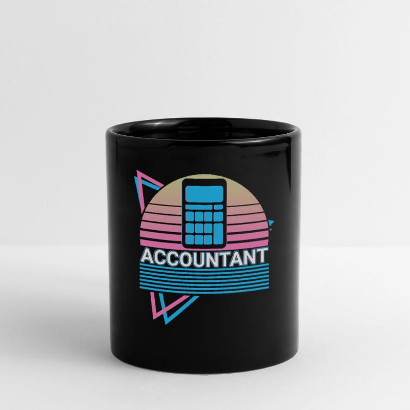 Comptable Calcul Comptabilité Rétro Mug uni