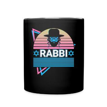 Rabbiner Jude Jüdisch Hebräisch Retro - Tasse einfarbig - Schwarz - Vorne