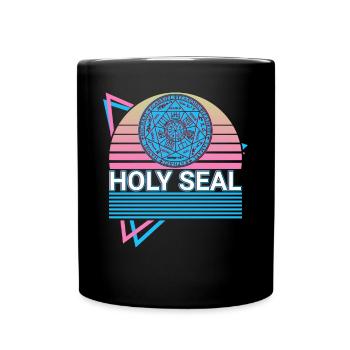 Holy Seal Archangel Retro - Full Colour Mug - black - Front