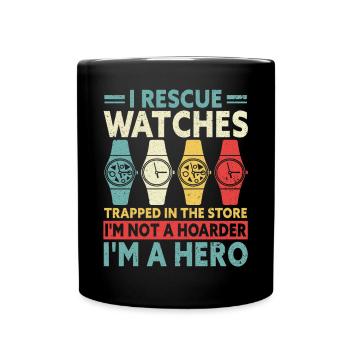 Watch Collector Watch Watchmaker - Full Colour Mug - black - Front