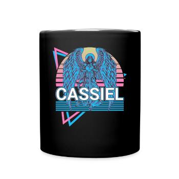 Cassiel Archangel Retro - Full Colour Mug - black - Front