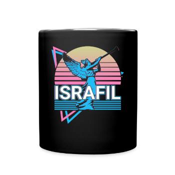 Israfil Archangel Retro - Full Colour Mug - black - Front