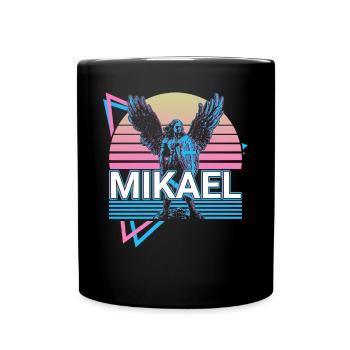 Mikael Archangel Retro - Full Colour Mug - black - Front