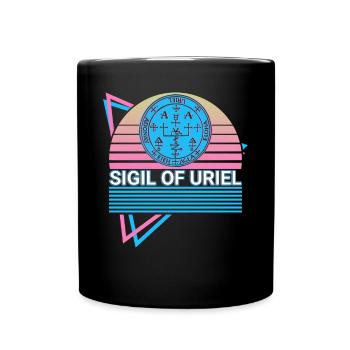 Seal of Uriel Archangel Seal Retro - Full Colour Mug - black - Front