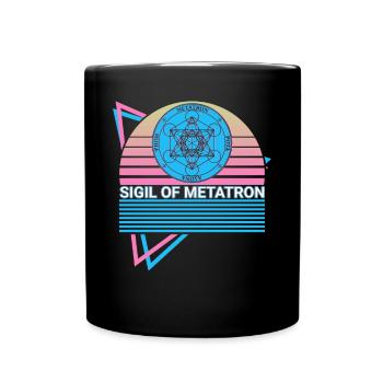 Sceau de Métatron Archange Sceau Rétro - Mug uni - noir - Devant