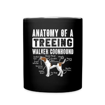 Treeing Walker Coonhound - Tasse einfarbig - Schwarz - Vorne