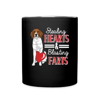 Treeing Walker Coonhound - Tasse einfarbig - Schwarz - Vorne