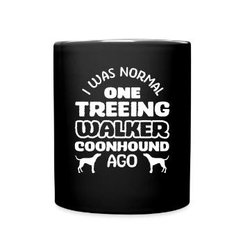 Treeing Walker Coonhound - Tasse einfarbig - Schwarz - Vorne