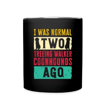 Treeing Walker Coonhound - Tasse einfarbig - Schwarz - Vorne
