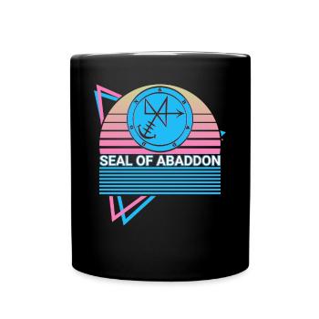 Seal of Abaddon Sigil Retro - Full Colour Mug - black - Front