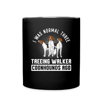 Treeing Walker Coonhound - Tasse einfarbig - Schwarz - Vorne