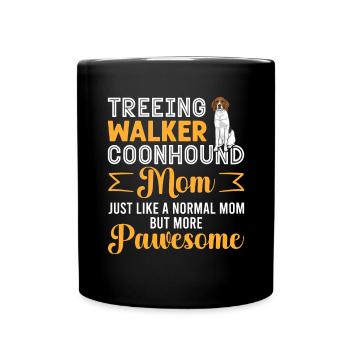 Treeing Walker Coonhound - Tasse einfarbig - Schwarz - Vorne
