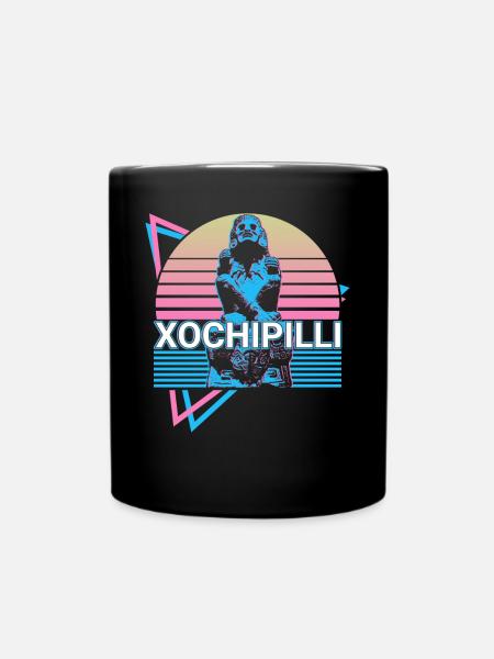 Xochipilli Aztekengott Retro - Tasse einfarbig - Schwarz