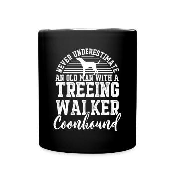 Treeing Walker Coonhound - Tasse einfarbig - Schwarz - Vorne