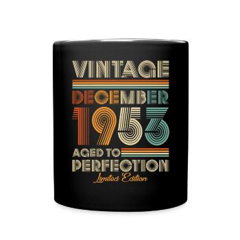 Vintage Aged To Perfection December 1953 - Full Colour Mug - black - Front