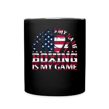 Boxing Grandpa Is My Name Boxing Is My Game - Boxi - Tasse einfarbig - Schwarz - Vorne