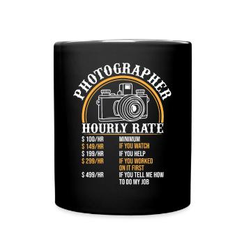 Funny Photography - Photographe Appareil photo Hourly Rat - Mug uni - noir - Devant