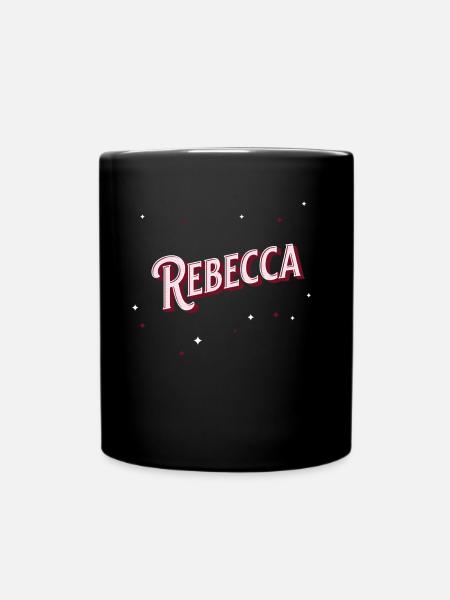 Rebecca Namen personalisiert - Tasse einfarbig - Schwarz