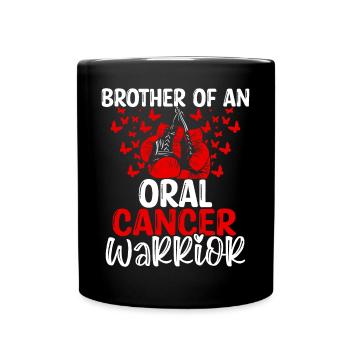 Sensibilisation au cancer de la cavité buccale Frères jumeaux Frère et sœur - Mug uni - noir - Devant
