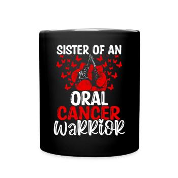 Oral Cancer Awareness Sister Twins Sibling - Tasse einfarbig - Schwarz - Vorne