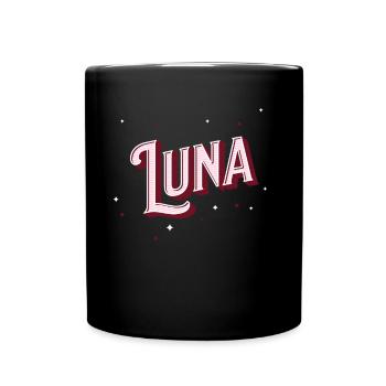 Luna name personalized - Full Colour Mug - black - Front