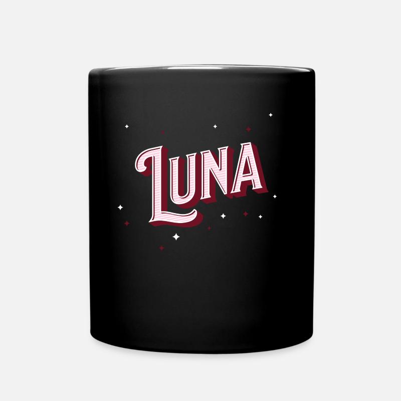 Luna Namen personalisiert - Tasse einfarbig - Schwarz