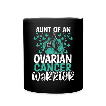 Ovarian Cancer Awareness Aunt Nephew Niece - Tasse einfarbig - Schwarz - Vorne