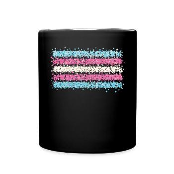 Transgender Transsexual Transsexual Flag - Full Colour Mug - black - Front