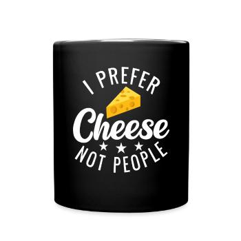 Snack Cheese Lover Cheese Gift - Full Colour Mug - black - Front