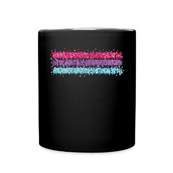 Bisexualité bisexuelle Drapeau gay gay - Mug uni - noir - Devant