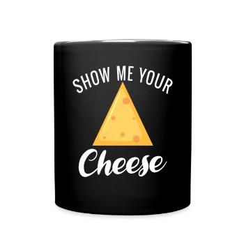 Snack Cheese Lover Cheese Gift - Full Colour Mug - black - Front