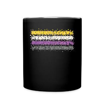 Asexual Asexuality ACE Asexual Flag LGBTQ - Full Colour Mug - black - Front