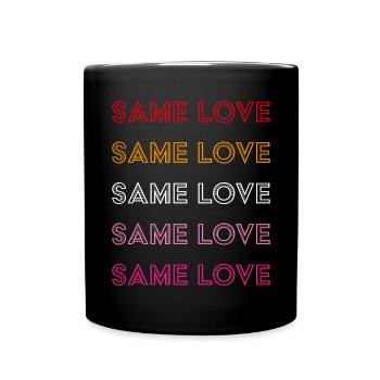 Same Love Lesbian Lesbian Gay Gay - Full Colour Mug - black - Front